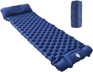 GaRcan Inflatable Sleeping Mattress Self Inflating Mattress Camping, Inflatable Sleeping Mat for Outdoor, Ultralight Camping Mattress with Pillow, Sleeping Pad with Built-in Air Pump, for Tra