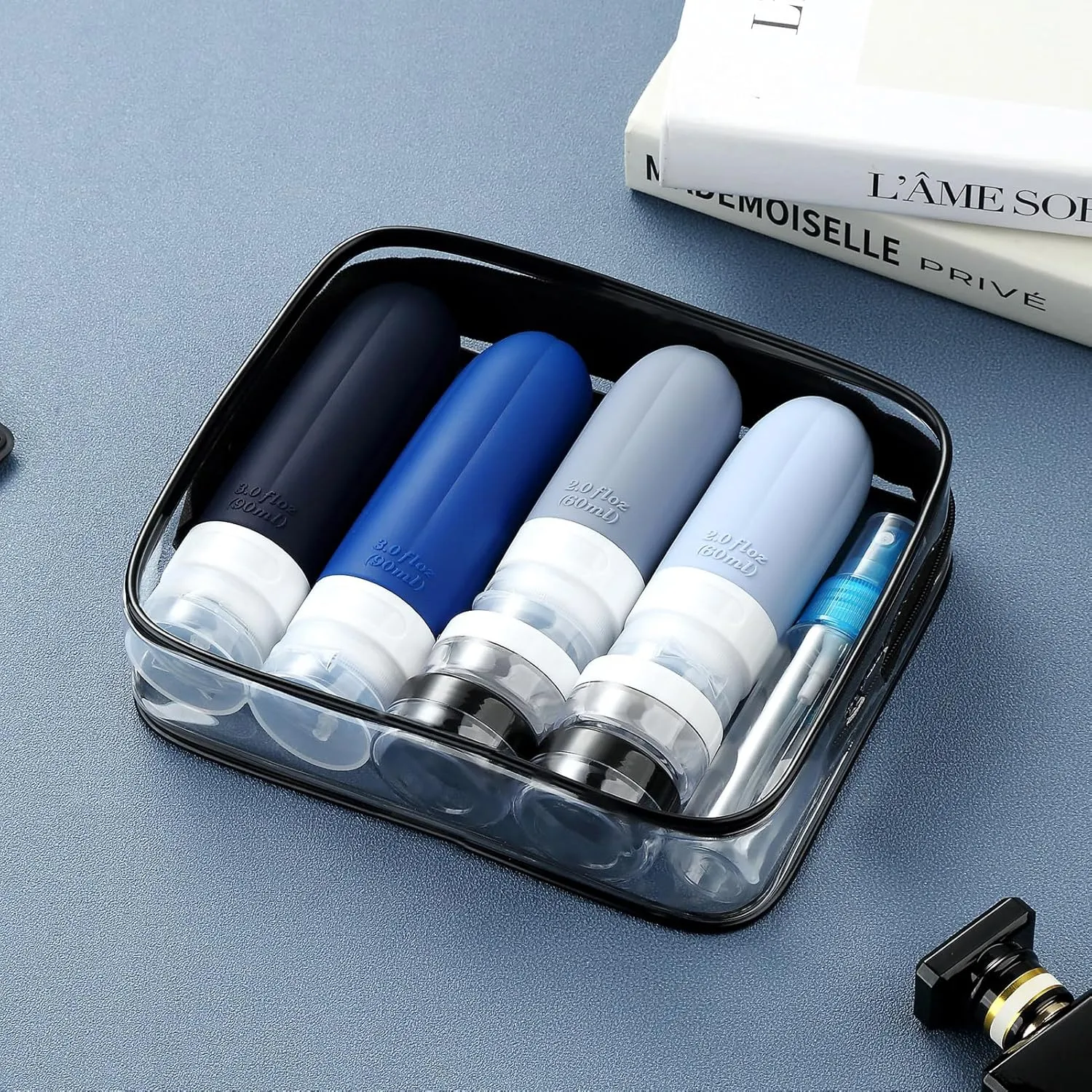 Gemice 16 Pack Travel Size Bottles, TSA Approved Leakproof Travel Containers for Toiletries, Silicone Refillable Travel Essentials Accessories with Travel Bag for Shampoo Conditioner
