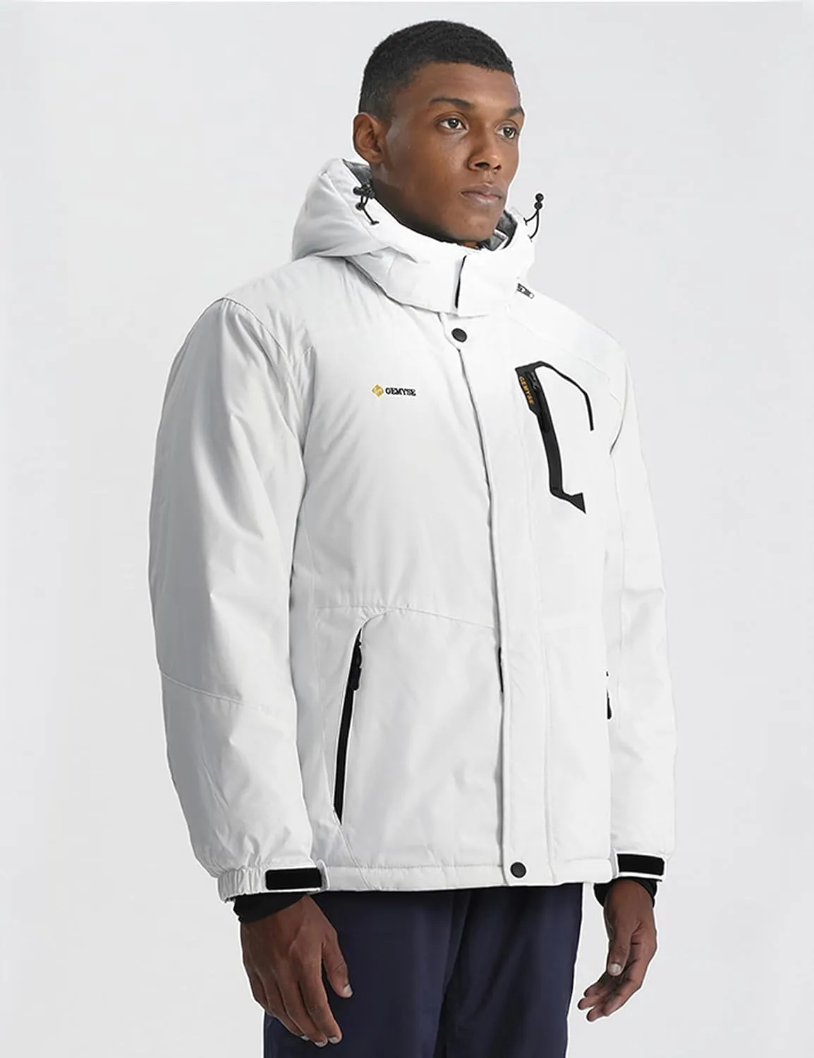 GEMYSE Men's Mountain Waterproof Ski Snow Jacket Winter Windproof Rain Jacket