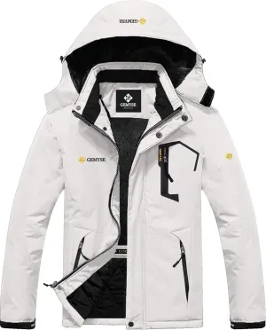GEMYSE Men's Mountain Waterproof Ski Snow Jacket Winter Windproof Rain Jacket