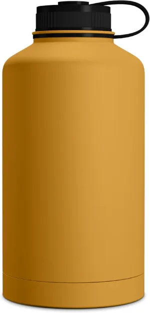 GEO 64oz Double Wall Vacuum Insulated Stainless Steel Leak Proof Sports Water Bottle, Wide Mouth w/BPA Free Screw Cap (Mango)