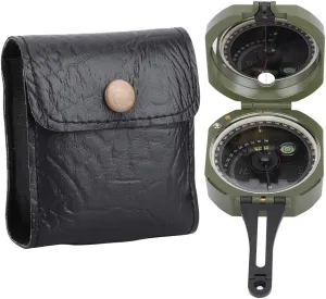 Geological Compass, High Accuracy Magnetic Declination Adjuster Compass, Robust Zinc Alloy Multifunctional Fluorescent Compass for Geological Survey, Orienteering