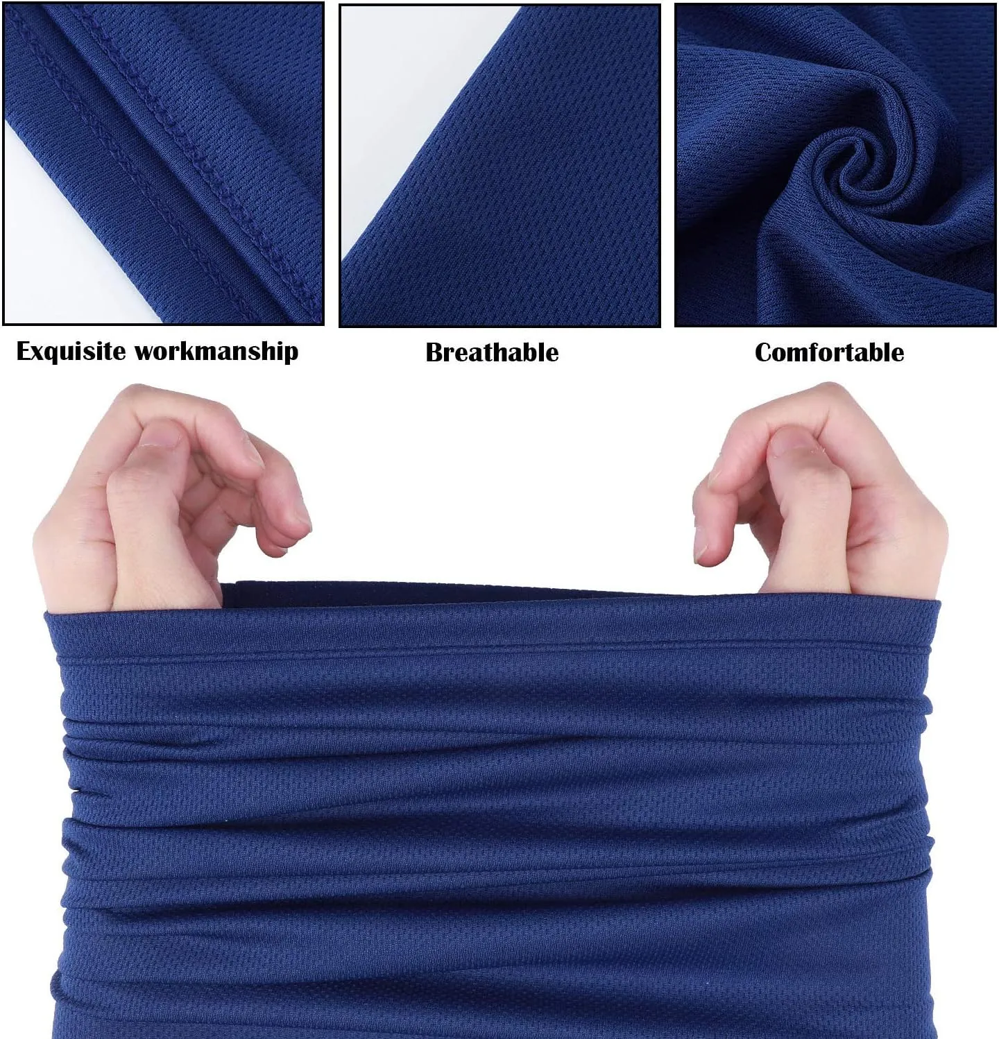 Geyoga 6 Pieces Summer UV Protection Cooling Neck Gaiter Face Clothing Neck Gaiter Mask Scarf Sunscreen Breathable Bandana