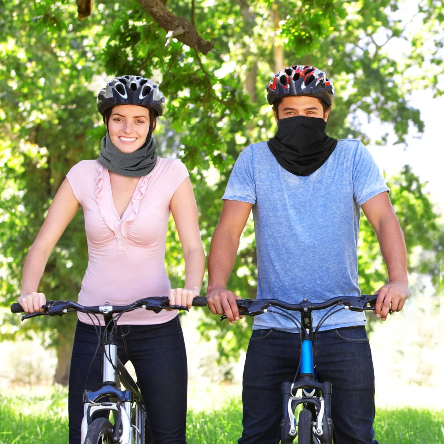 Geyoga 6 Pieces Summer UV Protection Cooling Neck Gaiter Face Clothing Neck Gaiter Mask Scarf Sunscreen Breathable Bandana