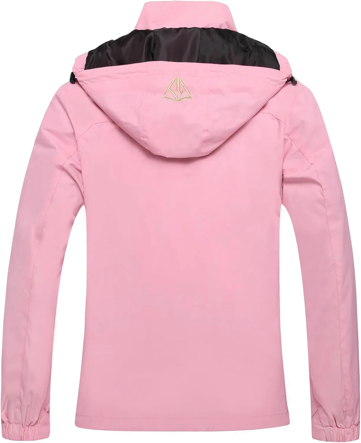 GIISAM Women's Waterproof Rain Jacket,Lightweight Windproof Full Zip Women's Packable Fall Raincoat Windbreaker with Hood