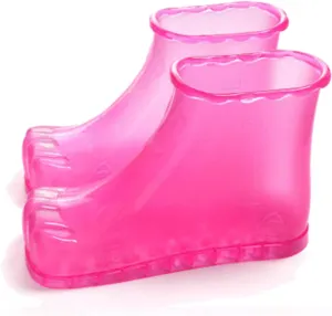 Giltpeak Foot Spa Shoes, Massage Foot Bath Shoes, Portable Leakproof ＆ Wearable Pedicure PVC Soakers for Feet Massage Relax Yourself (Pink, 16.5cm)
