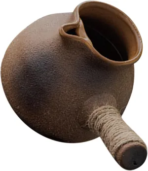 GLEAVI Cooking Tea Kettle Stovetop Tea Kettle Whistling Tea Serving Pot Retro Clay Tea Pot Large Capacity for Outdoor Camping and Bbq