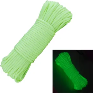 Glow in The Dark Zesty 550lb Paracord – 21 Strand Luminous Parachute Cord for Nighttime Outdoor Utility – 8 Colors and Length Options of 25', 50’, 100’, and 1,000’