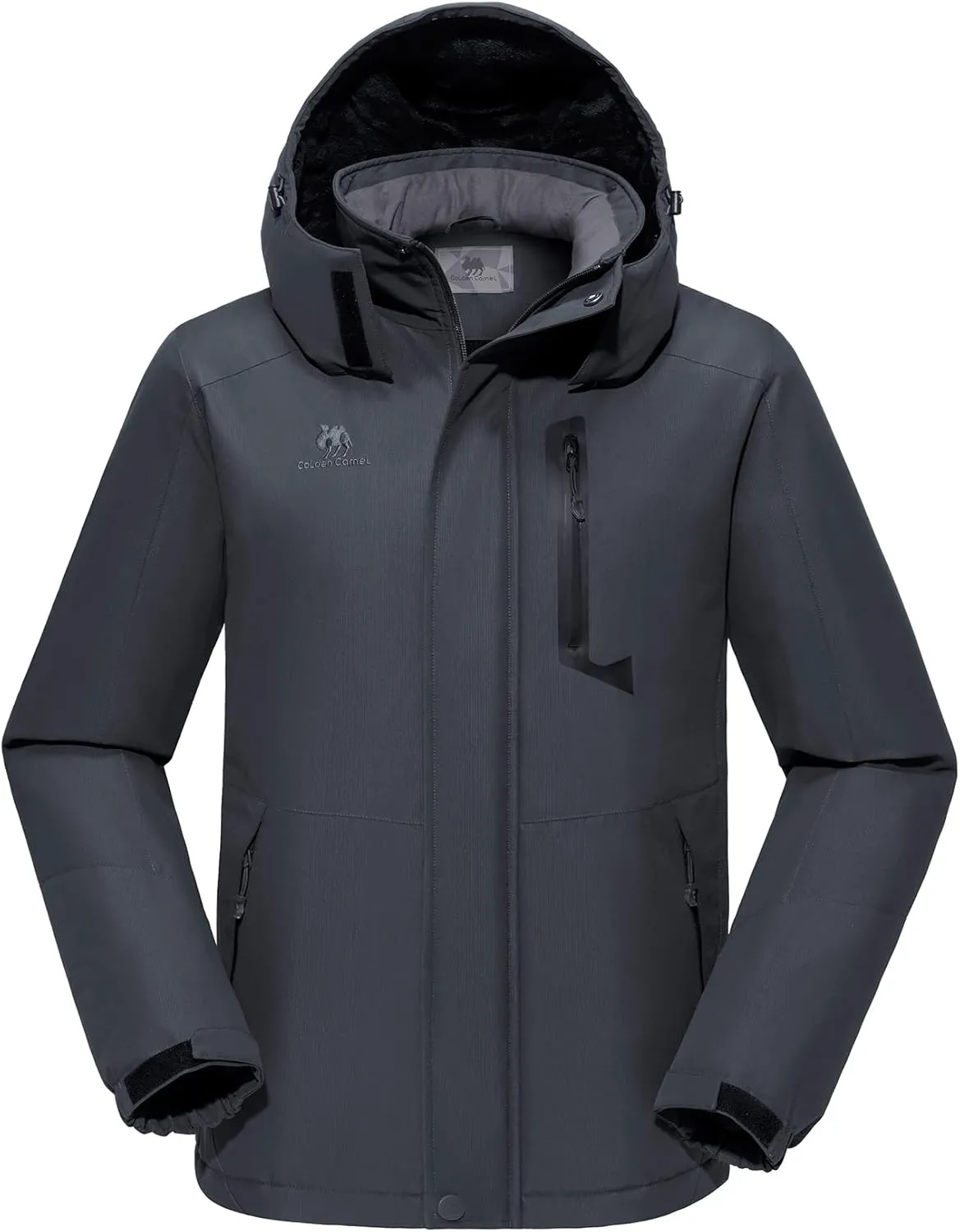 GOLDEN CAMEL Men's Winter Jacket Windproof Ski Snow Jacket Waterproof Thicken Parka Rain Jacket Warm Puffer Coat