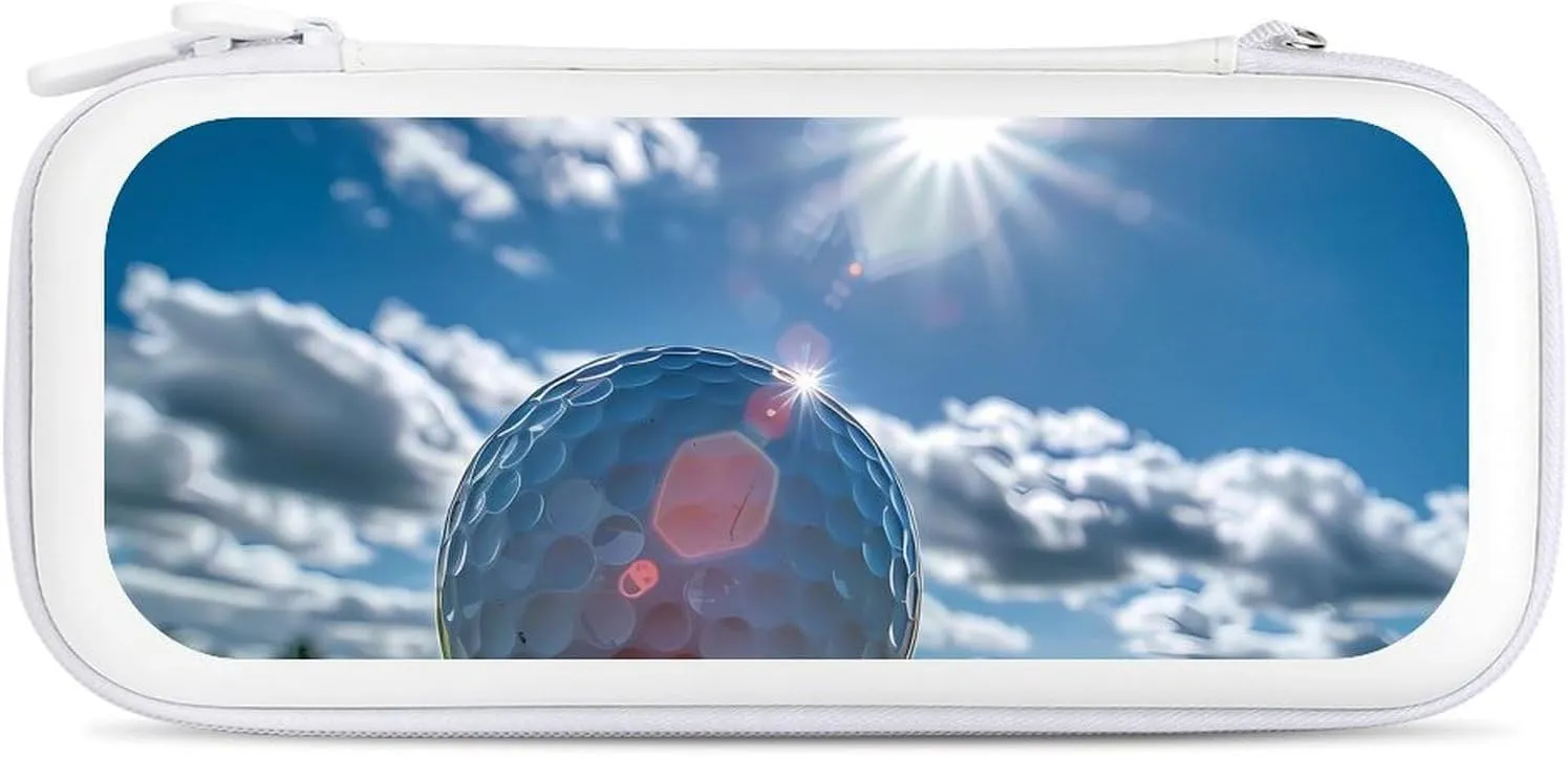 Golf in The Sun Hard Shell Travel Case with Rope 15 Game Card Pockets Compatible with Switch Protective