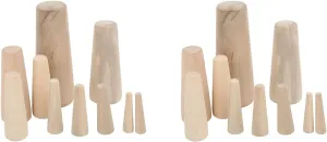 GOTOTOP Soft Wood Plugs, 20pcs Ship Cone Shaped Emergency Cork Stopper Penetrating The Hull Kit Drain Conical Soft Wood Plugs Marine Tapered Thru for Boat Yacht