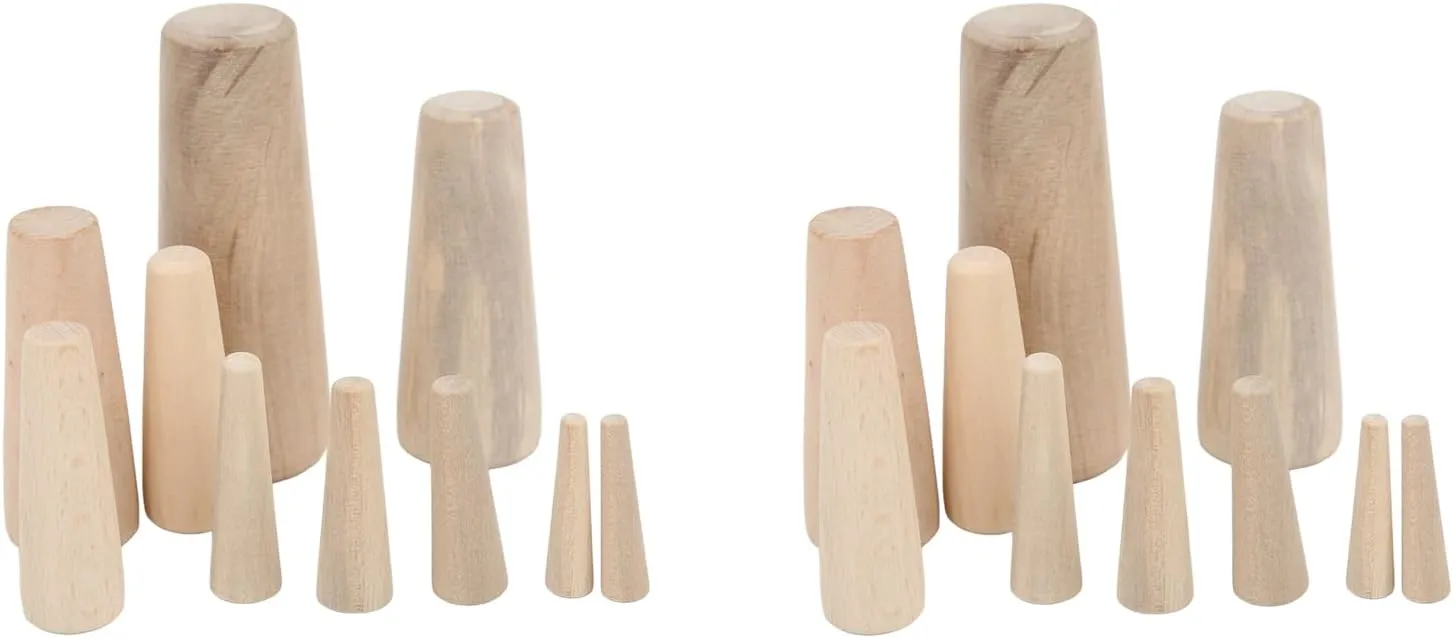 GOTOTOP Soft Wood Plugs, 20pcs Ship Cone Shaped Emergency Cork Stopper Penetrating The Hull Kit Drain Conical Soft Wood Plugs Marine Tapered Thru for Boat Yacht