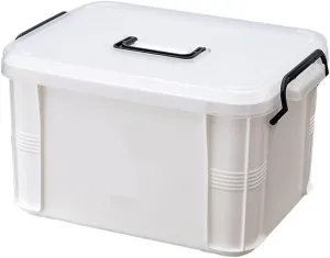 GOWENIC First Aid Box Supplies Kit , Medical Storage Containers with Compartments and Handle, Emergency Trauma Kit Bag for Hiking, Camping, Home (White)