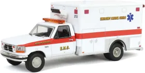Greenlight 1/64 1995 F-350 Ambulance, Detroit First Dept. EMS, First Responders, 67068