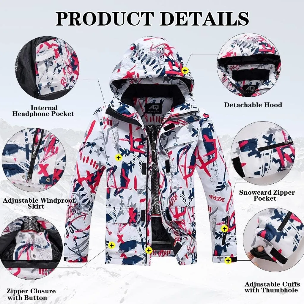 GS SNOWING Men's Jacket and Pants Set Insulated Waterproof Waterproof Snowboard Snowsuits for Snow Sport