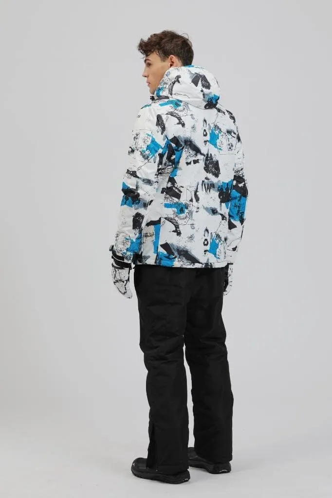 GS SNOWING Men's Winter Windproof Waterproof Snowsuit Snowboard Jacket and Ski Pants for Snow Sport
