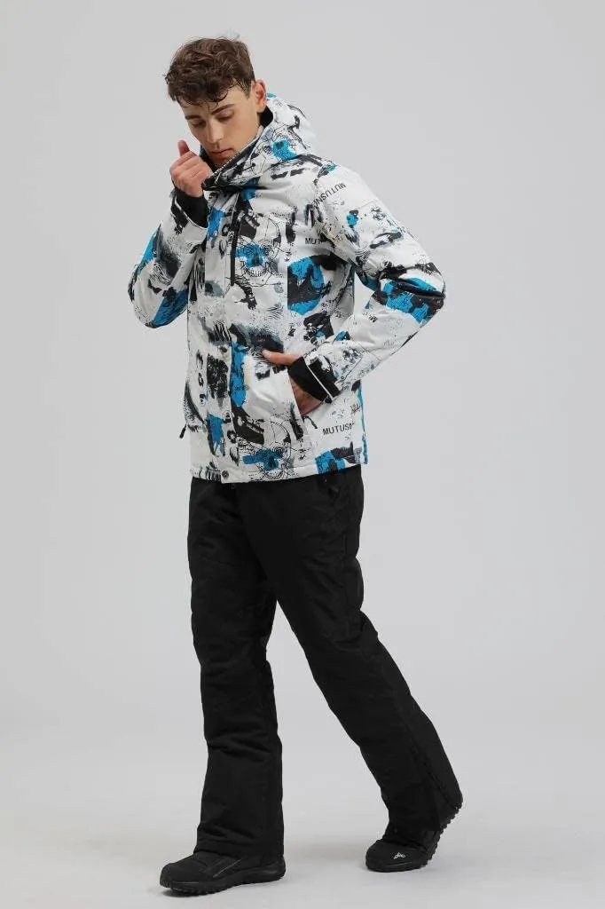 GS SNOWING Men's Winter Windproof Waterproof Snowsuit Snowboard Jacket and Ski Pants for Snow Sport