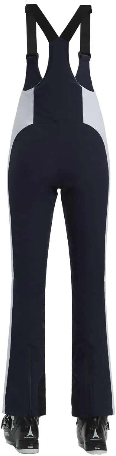 GSOU SNOW Women Ski Bib Pants Snow Overalls Snowboard Waterproof Windproof Insulated Slim Winter Warm High elasticity
