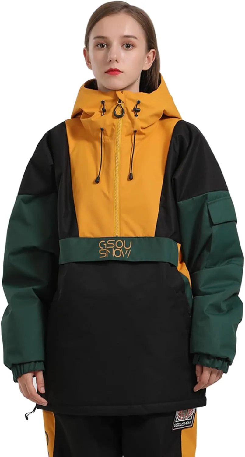 GSOU SNOW Women Ski Jacket Snow Coat Waterproof Windproof Snowboarding Jacket Coat Insulated Warm Winter