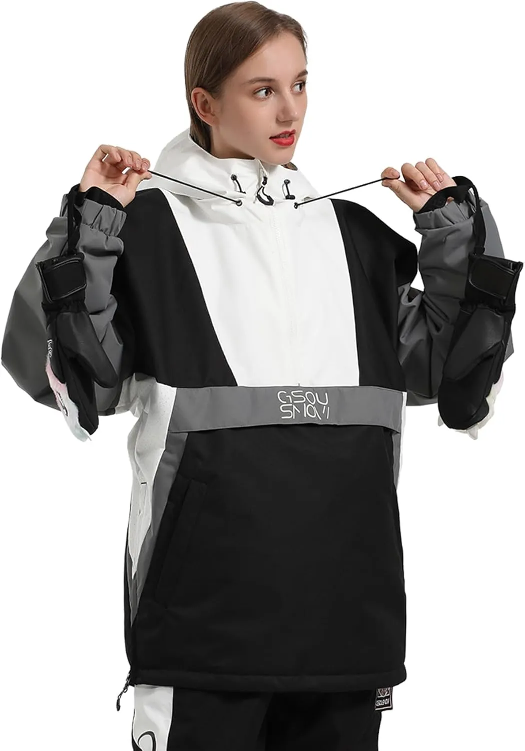 GSOU SNOW Women Ski Jacket Snow Coat Waterproof Windproof Snowboarding Jacket Coat Insulated Warm Winter