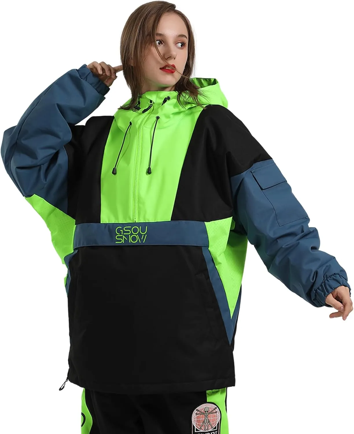 GSOU SNOW Women Ski Jacket Snow Coat Waterproof Windproof Snowboarding Jacket Coat Insulated Warm Winter