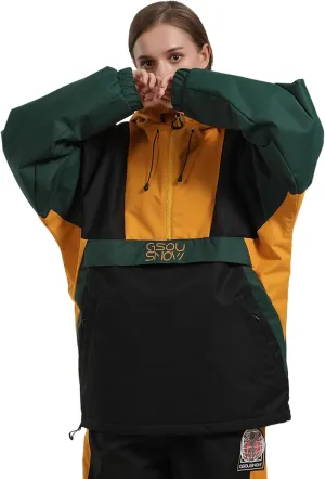 GSOU SNOW Women Ski Jacket Snow Coat Waterproof Windproof Snowboarding Jacket Coat Insulated Warm Winter