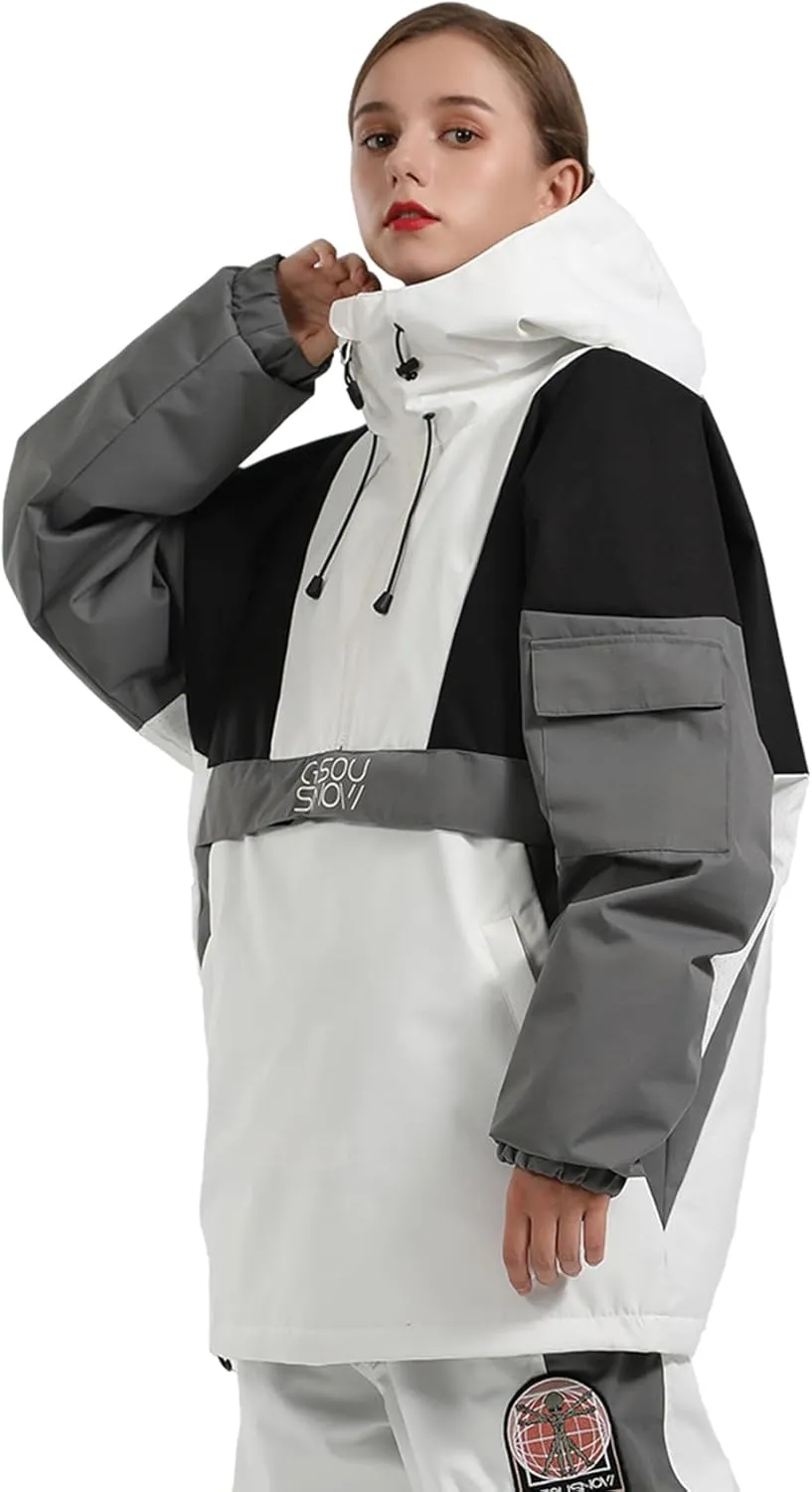 GSOU SNOW Women Ski Jacket Snow Coat Waterproof Windproof Snowboarding Jacket Coat Insulated Warm Winter