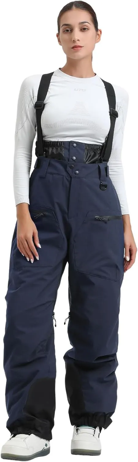 GSOU SNOW Womens Ski Bibs Snowboard Pants Snow Overalls Waterproof Windproof Insulated Warm
