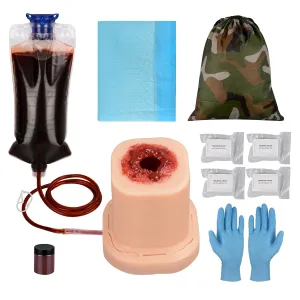 Gunshot Wound Packing Trainer Kit – Stop the Bleed & Bleed Control Training Kit for Medical Classes with Carrying Bag