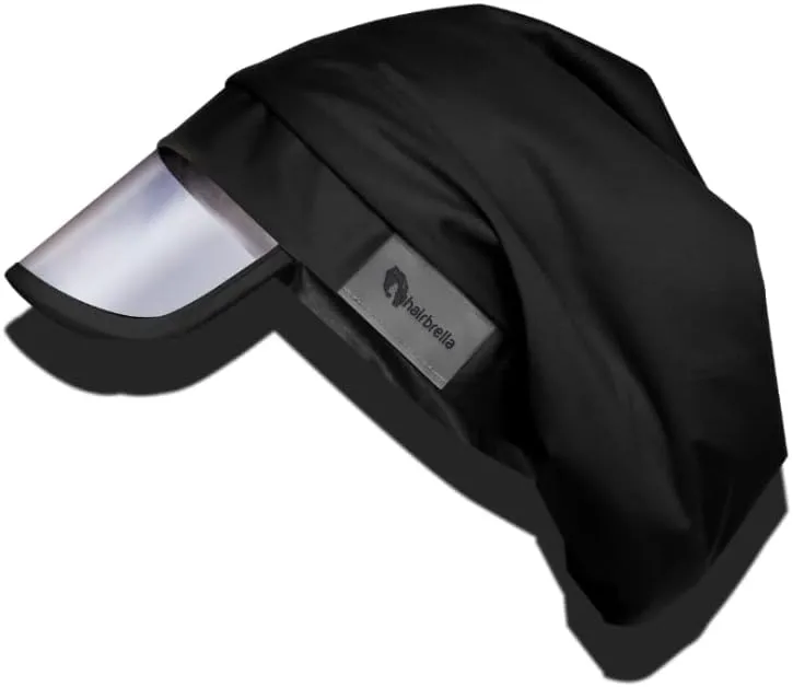 Hairbrella 100% Waterproof Rain Hats for Women, Satin Lined Caps, Full Hair Coverage, Packable Travel Accessory