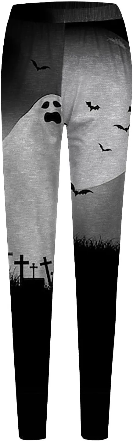 Halloween Leggings for Women 2024 with Soft and Slim Butt Halloween Cosplay Leggings for Women Girls Womens