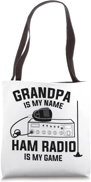Ham Radio Operator Grandpa Funny Amateur Radiotelephone Pun Tote Bag