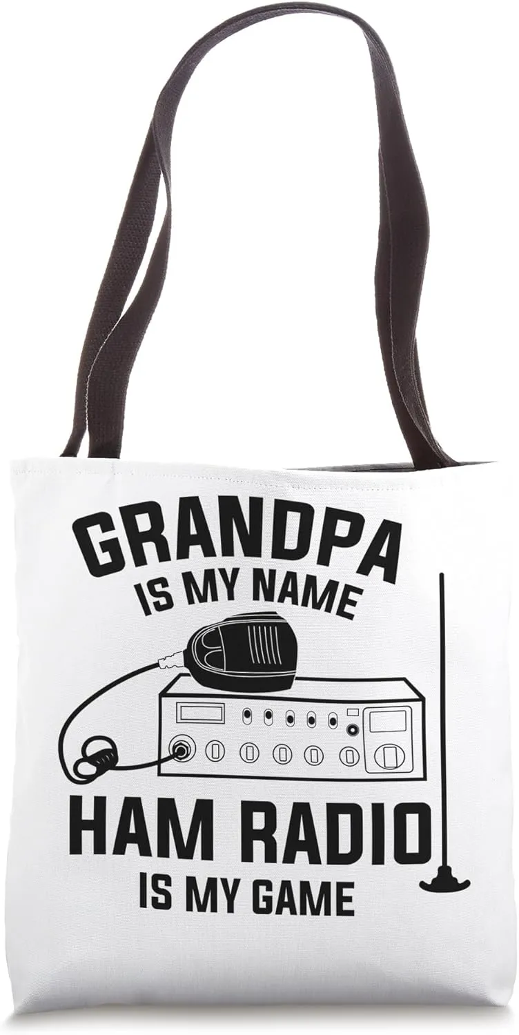 Ham Radio Operator Grandpa Funny Amateur Radiotelephone Pun Tote Bag
