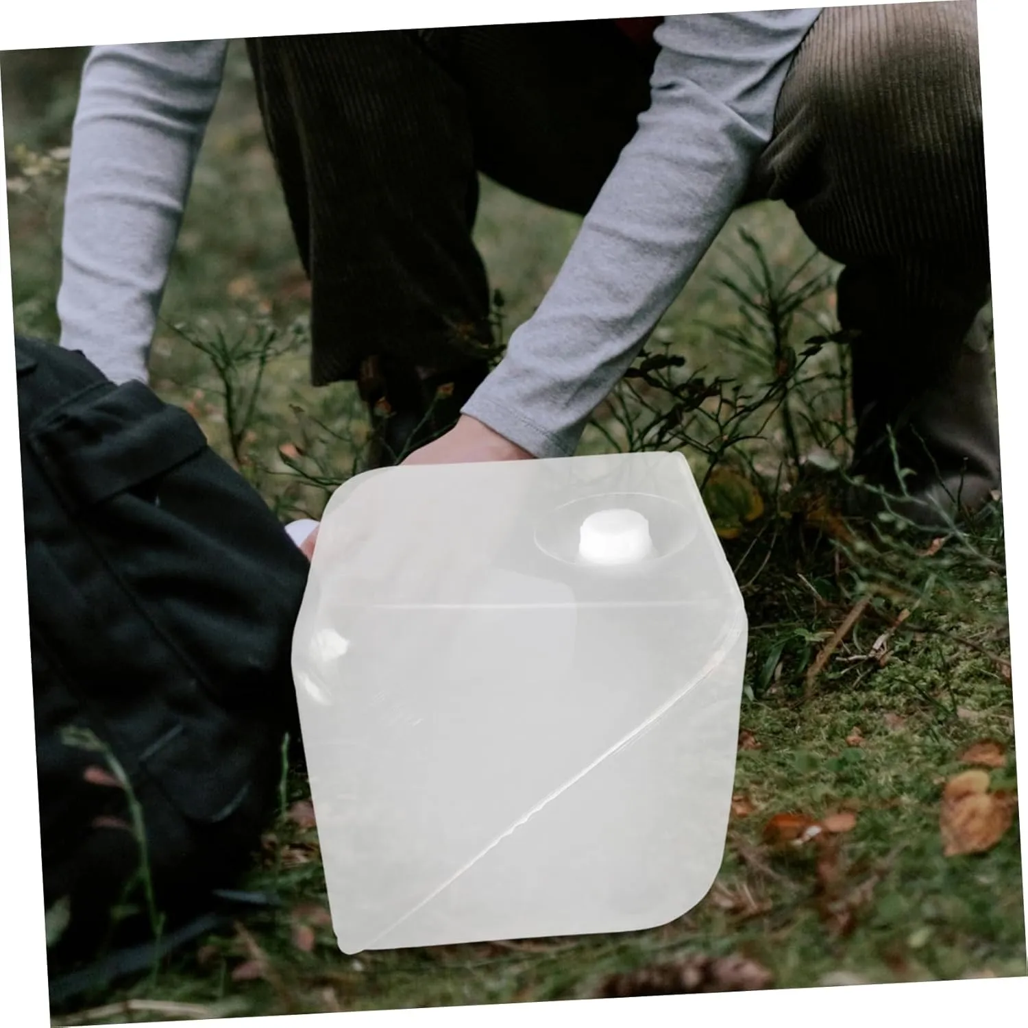 HANABASS Collapsible Bucket Lid Camping Water Container 20l Portable Water Storage Tank