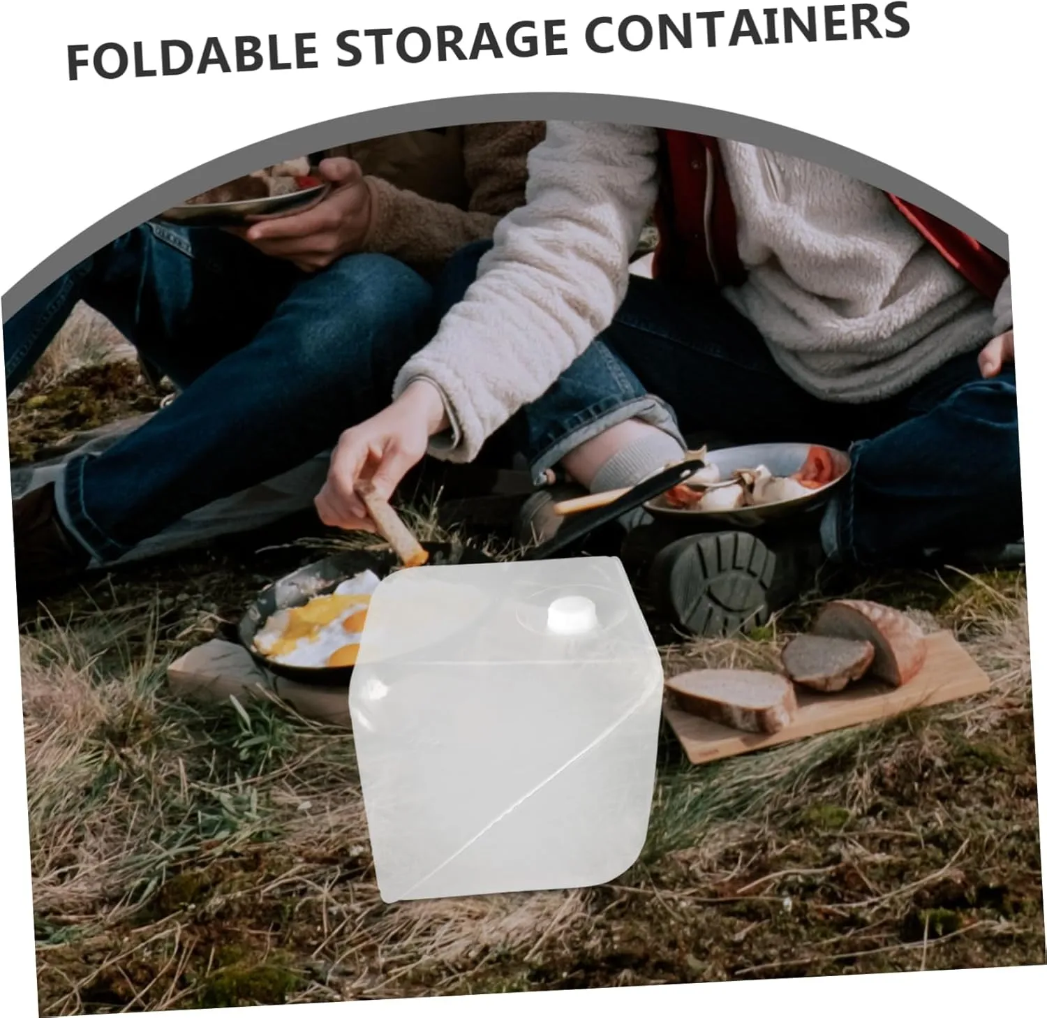 HANABASS Collapsible Bucket Lid Camping Water Container 20l Portable Water Storage Tank