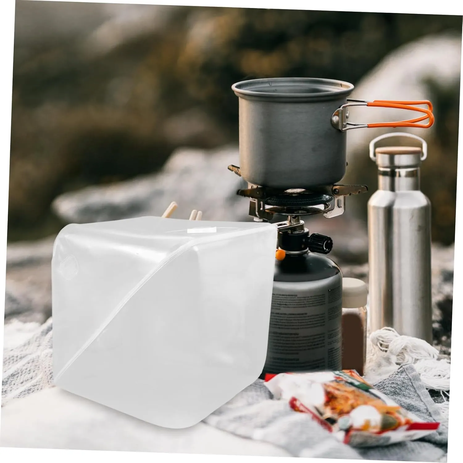 HANABASS Collapsible Bucket Lid Camping Water Container 20l Portable Water Storage Tank