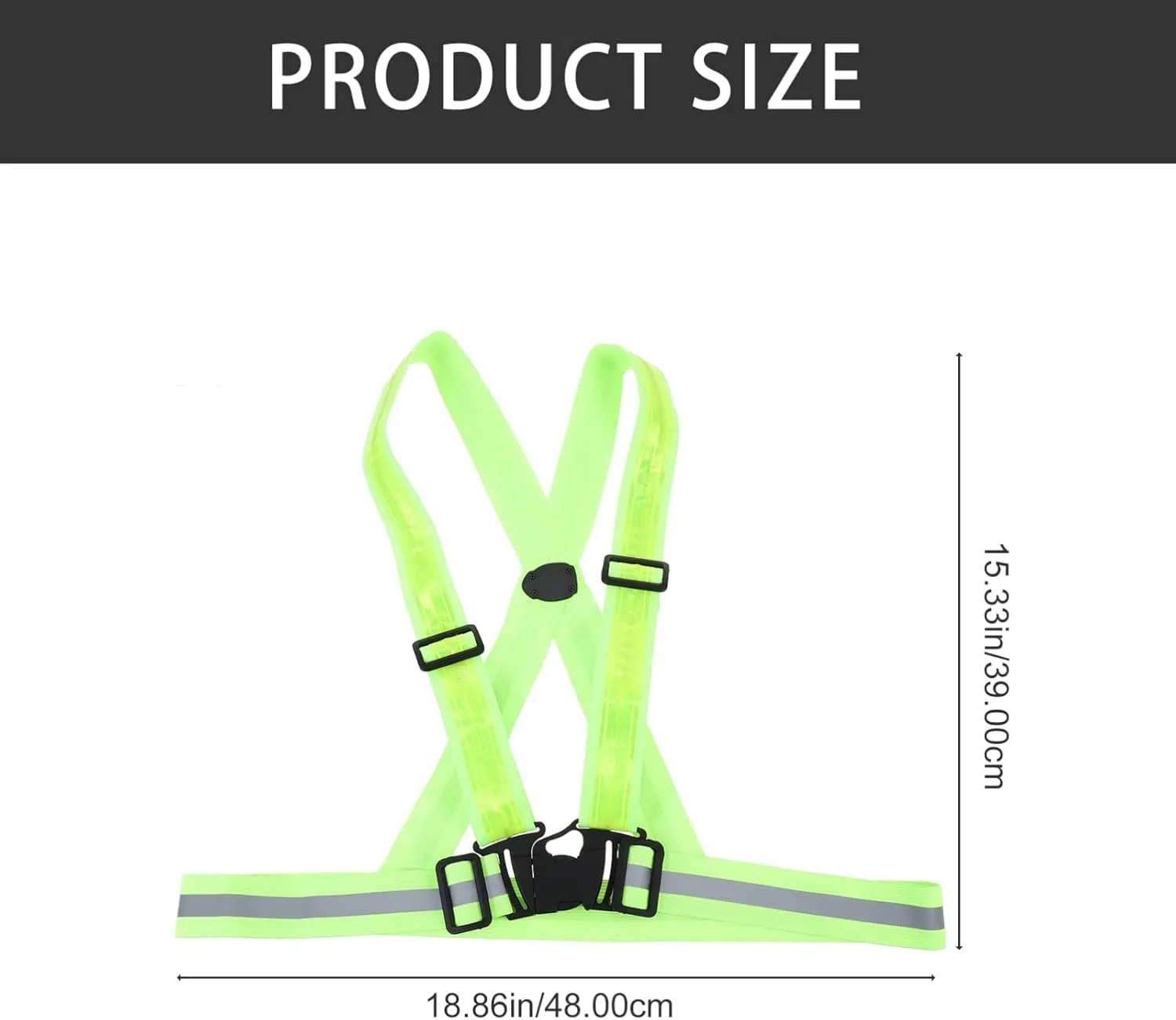 HANABASS Glowing Vest Vests Security Vest Police Vest Light Vest Reflective Vest Running Vest Utility Vest High