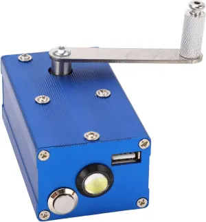 Hand Crank Generator Super Capacitor Portable Mechanical Emergency Power USB Charger Generator with COB Lamp