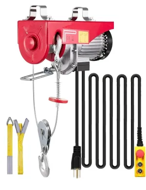 Happybuy 1760 LBS Lift Electric Hoist,110V Remote Control Winch Overhead Crane Electric Wire Hoist for Factories, Warehouses, Construction, Building, Goods Lifting