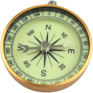 HBJWOV Explosive Aluminum Gold All-Luminous Outdoor Teaching Compass Can Pointer
