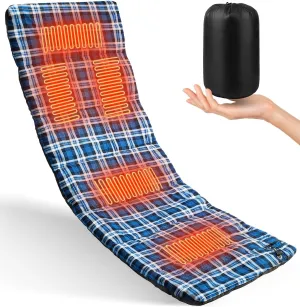 Heated Sleeping Bag Liner, 5 Heating Zones, Electirc Sleeping Bag Heater for Cold Weather Camping Backpacking or Hiking, Multi USB Power Supported (Battery NOT Included)