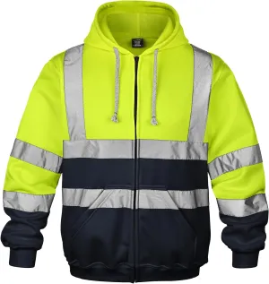 Hi Vis Men's Solid Color Reflective Visibility Sweatshirts Pullover