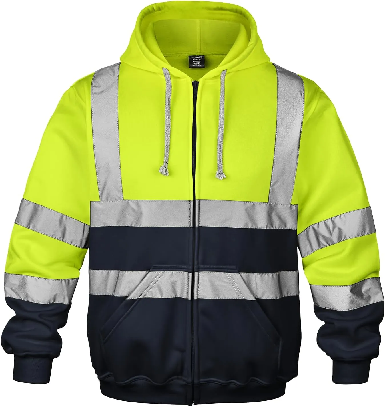 Hi Vis Men's Solid Color Reflective Visibility Sweatshirts Pullover