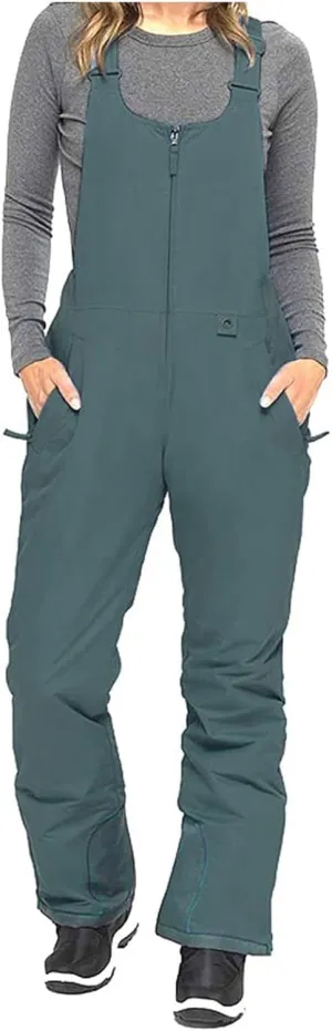 hlysgo Women Ski Jumpsuit Insulated Waterproof Overalls Winter Warm Snowboarding Pants Adjustable Strap Snow Bib Jumpsuits