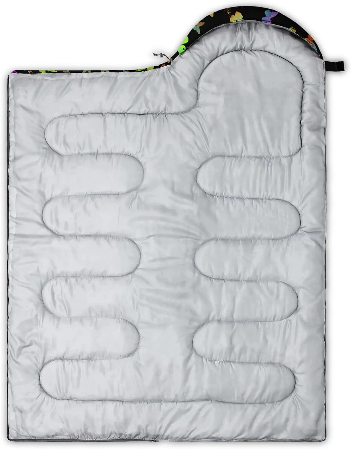 HOSIMA Butterfly Sleeping Bags for Adults and Kids for Camping,Black Gothic Ultralight Sleeping Bag for Cold Weather Summer.
