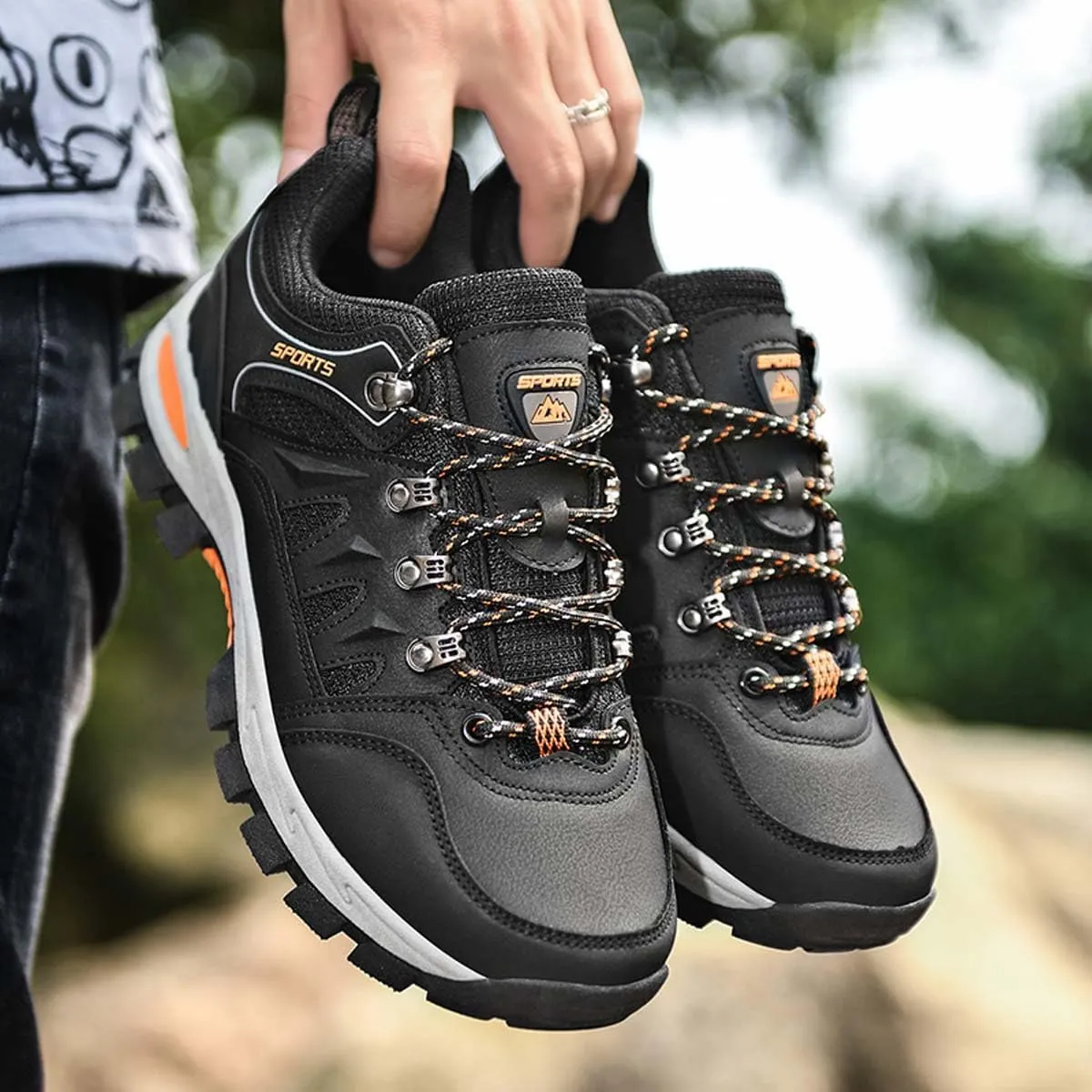 HYDLONGR Men's Women's Lightweight Waterproof Anti-Slip Hiking Shoes Travel Camping Shoes Walking Shoes