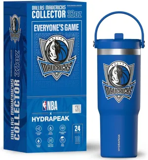 Hydrapeak x NBA Officially Licensed Dallas Mavericks 32oz Nomad Stainless Steel Tumbler with Handle and Straw Lid, Leakproof Water Bottle in Limited Edition Collector's Gift Box