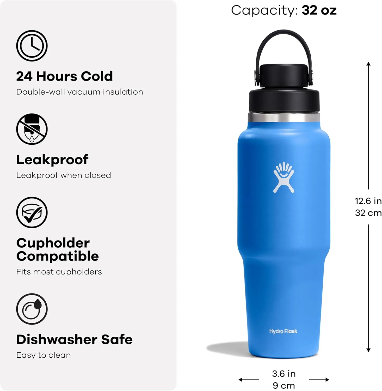 Hydro Flask 32 Oz Wide Flex Chug Cap Travel Bottle Trillium