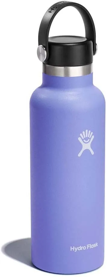 Hydro Flask Stainless Steel Standard Mouth Water Bottle with Flex Cap and Double-Wall Vacuum Insulation