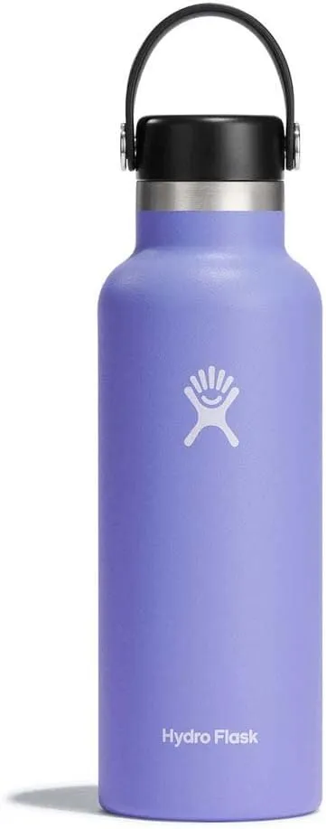 Hydro Flask Stainless Steel Standard Mouth Water Bottle with Flex Cap and Double-Wall Vacuum Insulation